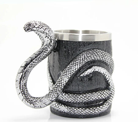 Paslanmaz Çelik Yılan Tasarımlı Kupa Bardak