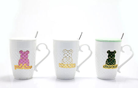 Ayıcık Tasarımlı Porselen Kupa Bardak