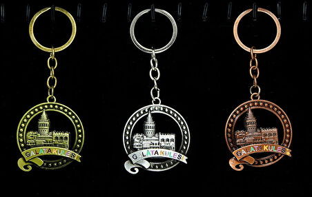Metal Galata Kulesi Anahtarlık Model 3