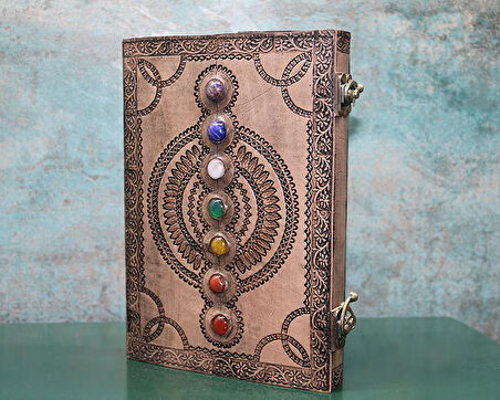 Taşlı Deri Defter Model 13