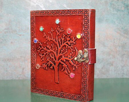 Taşlı Deri Defter Model 5