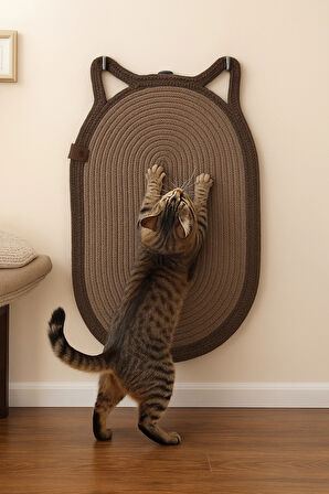 Mikopet Dekoratif Kedi Kulaklı Tırmalama Paspası