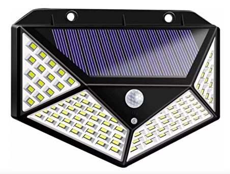 Solar Hareket Sensörlü Duvar Lambası 100 Led