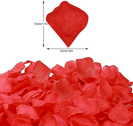 Kırmızı Renk Gül Yaprağı – 10 Paket 1000 Adet