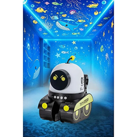 Robot Tasarımlı Projektör Gece Lambası