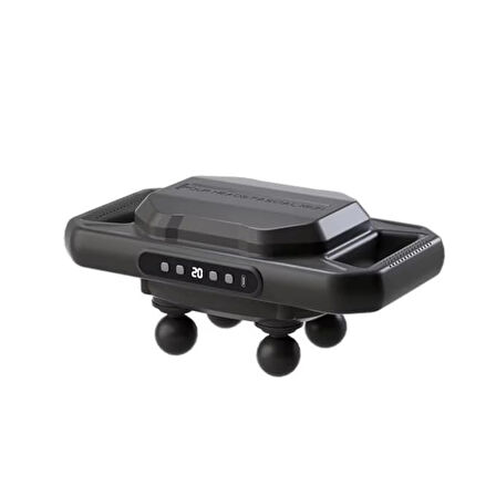 BUFFER®4 Başlıklı Masaj Tabancası – 12W Derin Doku & Kas Ağrısı Giderici, 20 Seviye & 6 Mod - Siyah