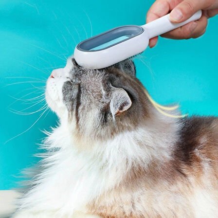 BUFFER® Evcil Hayvanlar İçin Çift Taraflı Pet Fırçası Nemli Tüy Tarama Tarağı