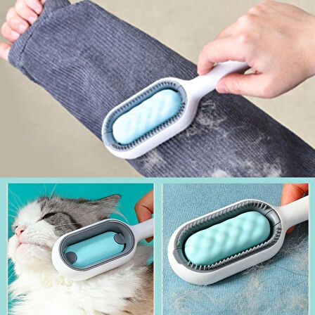 BUFFER® Evcil Hayvanlar İçin Çift Taraflı Pet Fırçası Nemli Tüy Tarama Tarağı