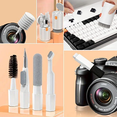 BUFFER® 20 Parça Çok Fonksiyonlu Bilgisayar Temizleme Seti Klavye Cep Telefonu Kablosuz Kulaklık Temizleme Kalemi Toz Alma Multi Temizlik Kiti 20in1