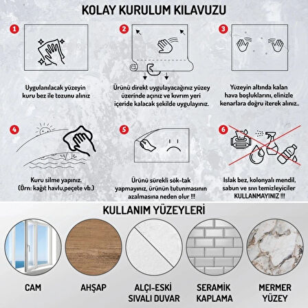 BUFFER® 70x70cm Statik İz Bırakmaz Kağıt Renkli Çarpım Tablosu