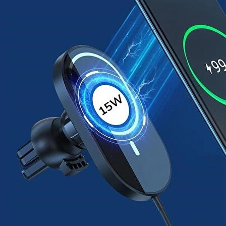 Buffer® 15w Mıknatıslı Takılabilen Hızlı Şarj Tüm Cihaz Ve Araçlara Uyumlu Araç İçi Şarj Cihazı