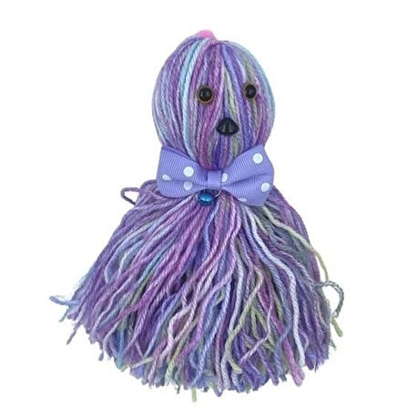 BUFFER® Ahtapot Şekilli Zilli Ve İpli Rengarenk Püsküllü Sevimli KediOyuncağı