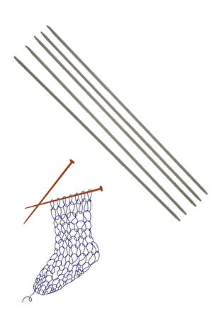 Çorap Şiş Metalize 20 cm 2,5 Numara