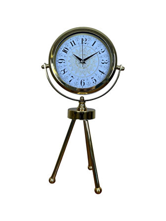 Zentime Gold Lüks Üç Ayaklı Masa Saati