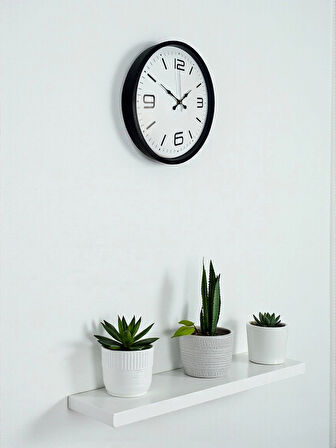 Zentime 36 Cm Siyah Dekoratif Duvar Saati