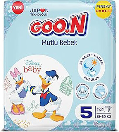 GOON Mutlu Bebek 5 Beden 12-20 kg Fırsat Paketi Bebek Bezi