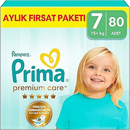 Bebek Bezi Premium Care 7 Numara 80 Adet Aylık Fırsat Paketi