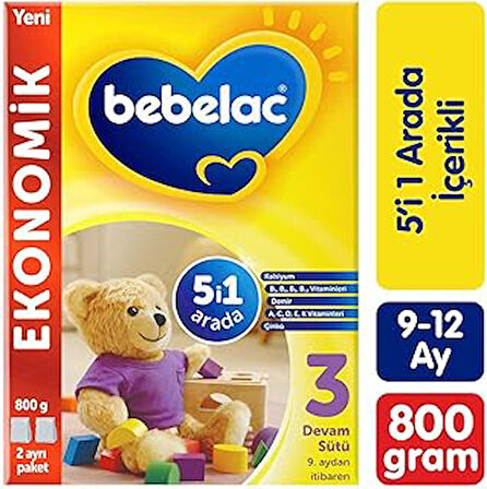 Bebelac 3 Devam Sütü 800 g 9-12 Ay