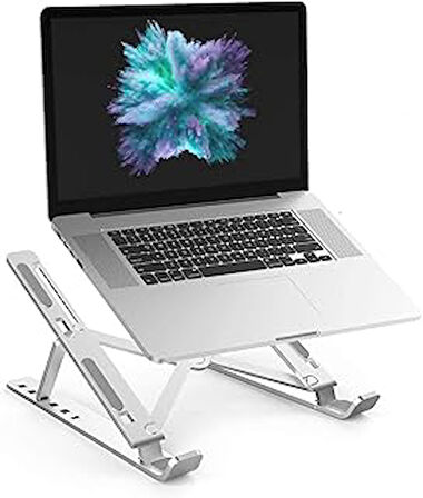 iDock N29-3-Gümüş Katlanır Aluminyum Macbook Laptop Bilgisayar Standı