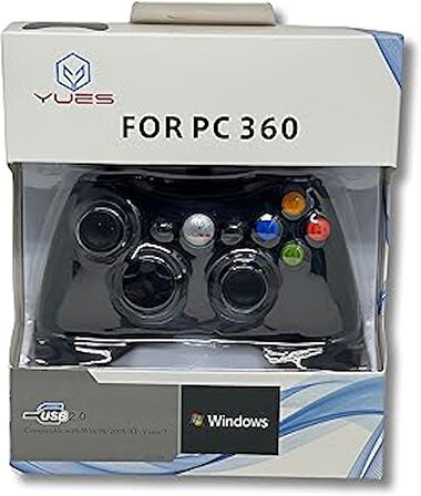 YUES PC Gamepad Bilgisayar Oyun Kolu PC Uyumlu Joystick Kablolu