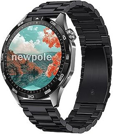 NewPole Huawei Watch GT5 Pro 46mm/GT5 46MM/ GT4 46mm/GT4 Pro 46mm/GT3 46mm/GT3 Pro 46mm/GT2 46mm/GT2 Pro 46mm için Kordon Paslanmaz Çelik Kordon Kordon Kopma Karşıtı 22mm Kordon