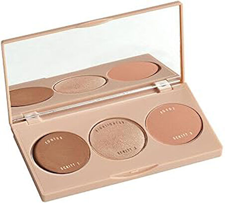 1302519 Yüz Paleti 3 Ton Bronzer-Aydınlatıcı-Allık