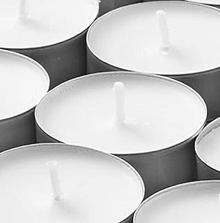 ÇELİKPENÇE Tealight Beyaz Mum 50 Adet