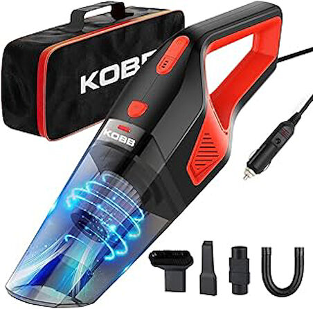 Kobb Kbv12 12Volt/120Watt Araç Süpürgesi + 5 Parça Aksesuar Seti + Taşıma Çantası