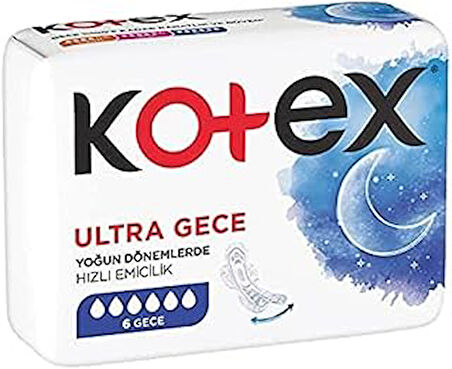 Kotex Ultra Single Gece 6'lı 1 Paket