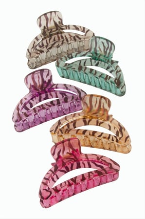 Zebra Desenli Oval Mandal Toka 8 cm