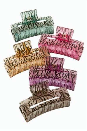 Zebra Desenli Dikdörtgen Mandal Toka 8 cm
