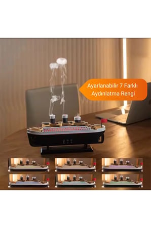 Titanic/Vapur/Gemi Aromaterapi Hava Nemlendirici Kuruluğu Önlemek Için Verimli Gemi Dizaynlı Difüzör