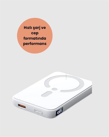Ultra Kompakt ve Güçlü – MagSafe Powerbank 10000 mAh ile Kablosuz Şarj Deneyimi