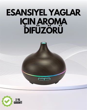 7 Renk Işıklı Ultrasonik Hava Difüzörü – Sessiz ve Güvenli Kullanım