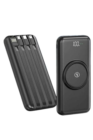 Kablosuz Çoklu Şarj Girişli 10.000 Mah Kablolu Powerbank Taşınabilir