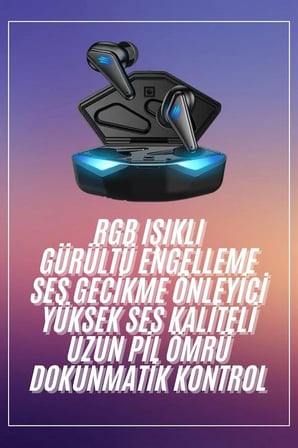 Oyuncu Kulaklığı Mikrofonlu Kablosuz Gaming Kulaklık Powerban Yüksek Ses Kaliteli