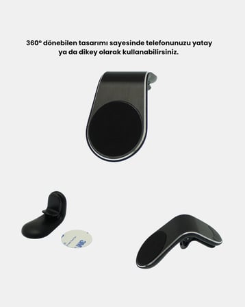 Manyetik Araç Telefon Tutucu 360° Dönebilen ve Sarsıntısız Güçlü Mıknatıslı