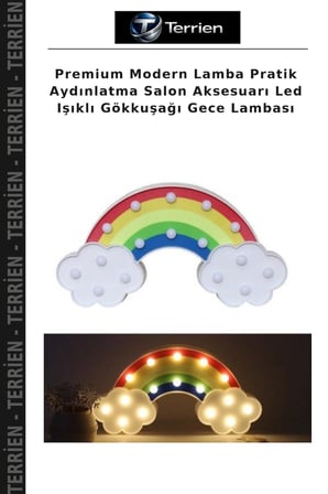 Premium Modern Lamba Pratik Aydınlatma Salon Aksesuarı Led Işıklı Gökkuşağı Gece Lambası