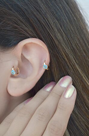 Çelik Halka Tragus Piercing Helix Kıkırdak Küpesi