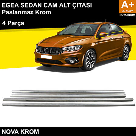 Fiat Egea SD Krom Cam Çıtası 4 Prç. 2015 Üzeri