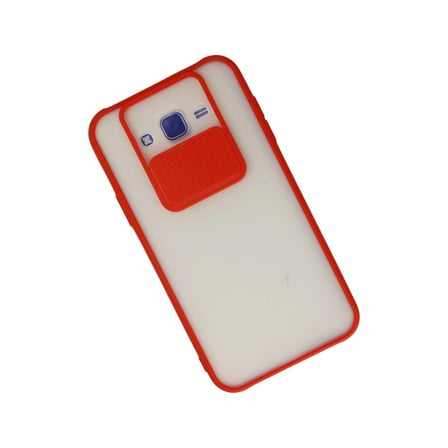 MEPA Najmaddin Samsung Galaxy J7 Kılıf Palm Buzlu Kamera Sürgülü Silikon - Kırmızı Najmaddin