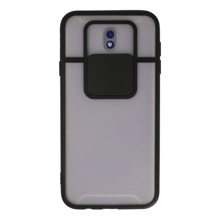 MEPA Najmaddin Samsung Galaxy J7 Pro / J730 Kılıf Palm Buzlu Kamera Sürgülü Silikon - Siyah Najmaddin