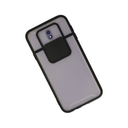 MEPA Najmaddin Samsung Galaxy J7 Pro / J730 Kılıf Palm Buzlu Kamera Sürgülü Silikon - Siyah Najmaddin