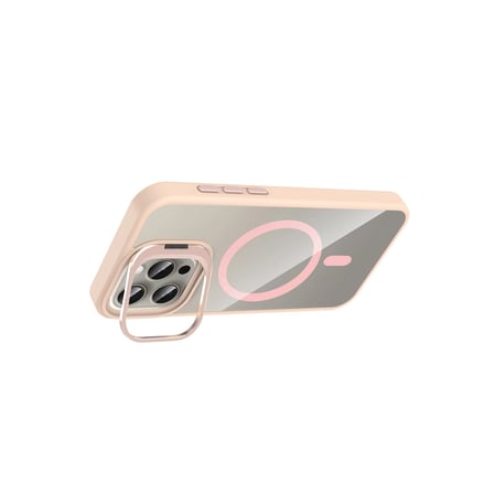 MEPA Najmaddin Joko  İphone 14 Pro Max Remim Lensli Magsafe Standlı Kapak - Pembe Najmaddin