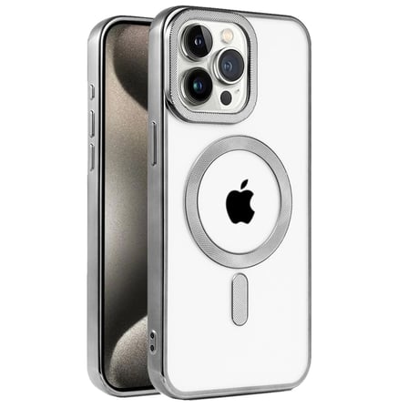 MEPA Najmaddin İphone 15 Pro Kılıf Kronos Magsafe Kapak - Titanyum Gri Najmaddin