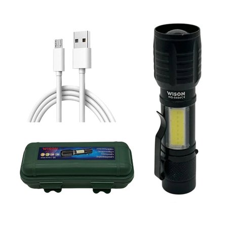 MEPA Najmaddin Wison Ws-5454 Cob Led Usb Şarjlı Mini El Feneri Najmaddin