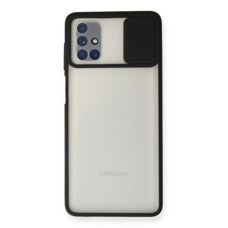 MEPA Najmaddin Samsung Galaxy M51 Kılıf Palm Buzlu Kamera Sürgülü Silikon - Siyah Najmaddin