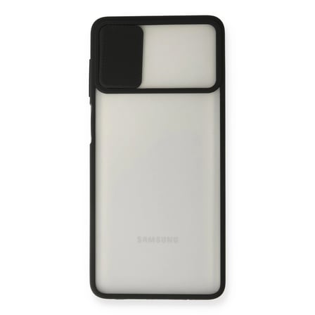 MEPA Najmaddin Samsung Galaxy M51 Kılıf Palm Buzlu Kamera Sürgülü Silikon - Siyah Najmaddin