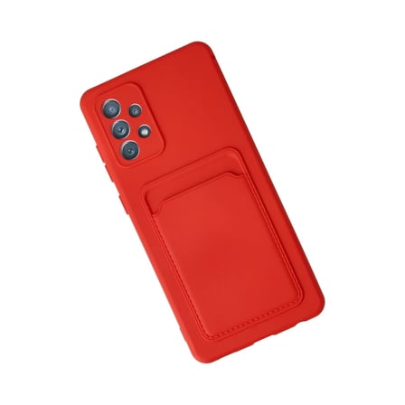 MEPA Najmaddin Samsung Galaxy A32 Kılıf Kelvin Kartvizitli Silikon - Kırmızı Najmaddin