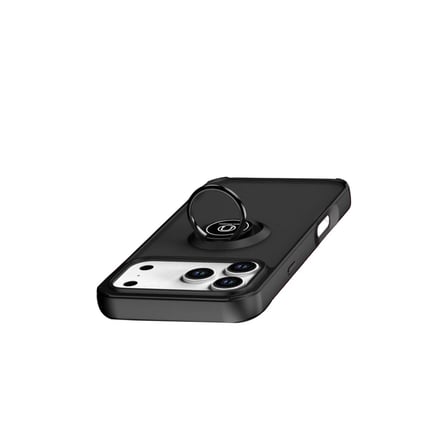 MEPA Najmaddin İphone 17 Pro Max Montreal Yüzüklü Silikon Kapak - Siyah Najmaddin
